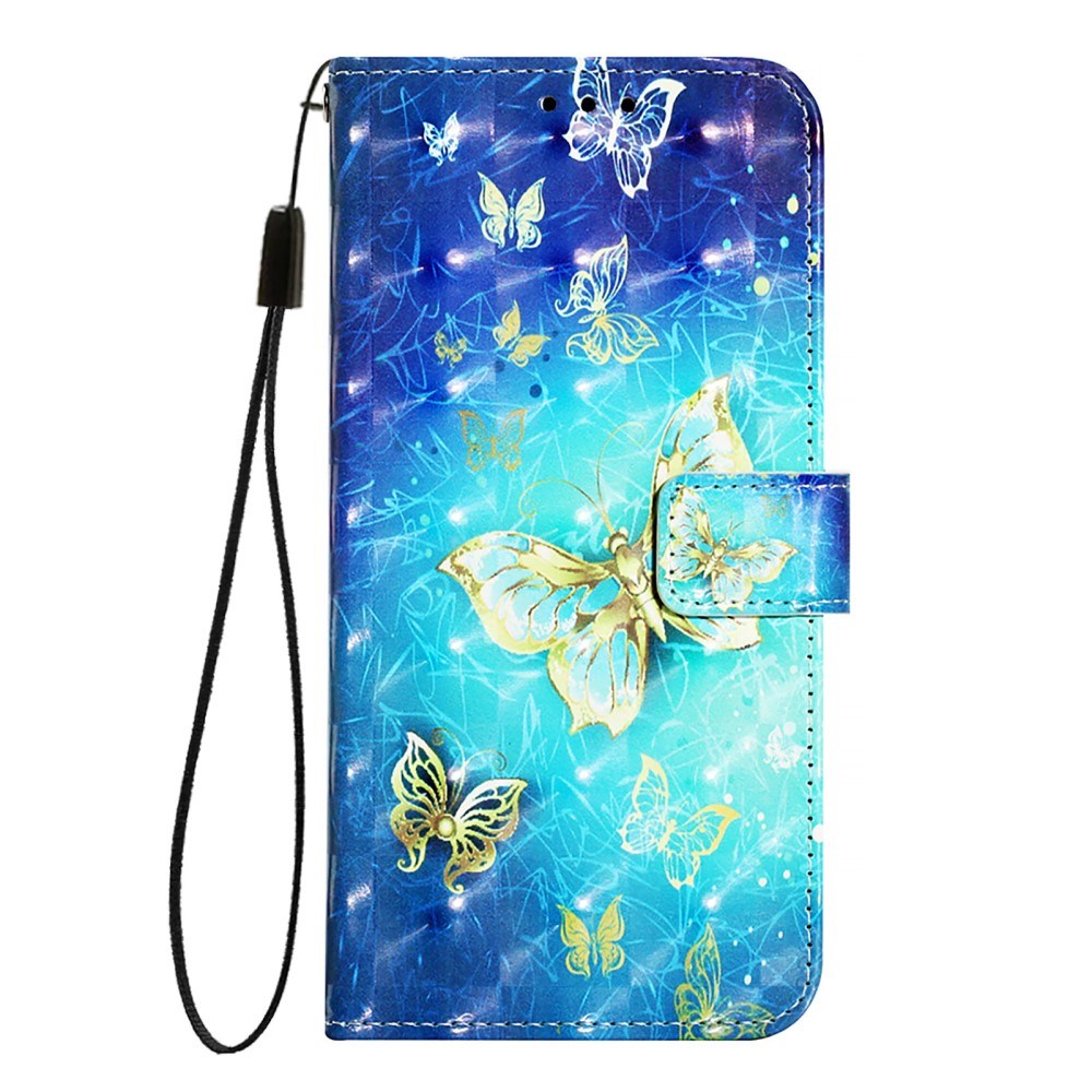 EIDERWOOD OnePlus Nord CE4 Lite (5G) Faux Leather Case with Wallet and Strap - Golden Butterflies