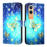 EIDERWOOD OnePlus Nord CE4 Lite (5G) Faux Leather Case with Wallet and Strap - Golden Butterflies