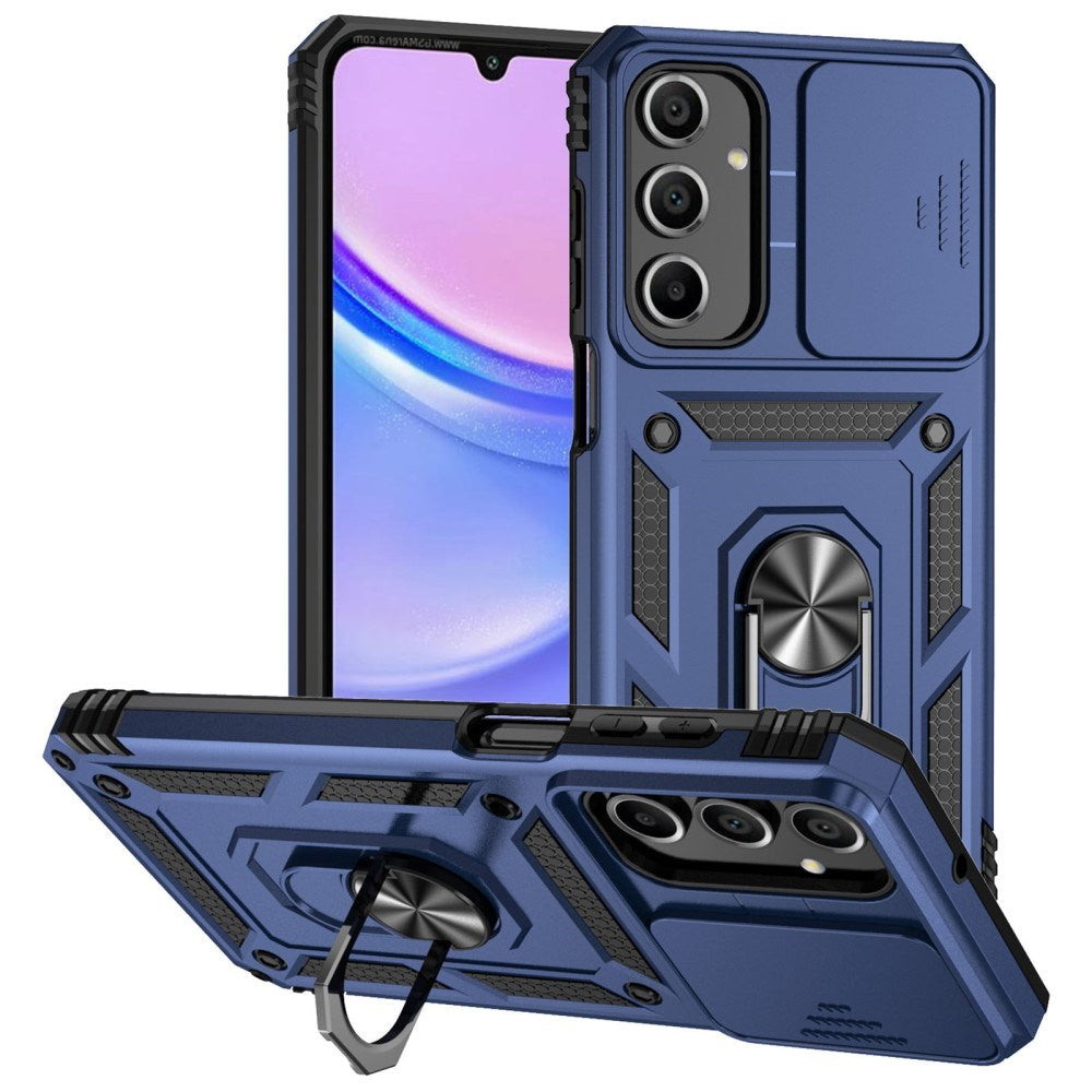 EIDERWOOD Samsung Galaxy A16 (4G/5G) Tough Case w. Magnetic Kickstand & Cam Slider - Blue