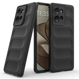 Eiderwood Motorola Edge 50 Case, Shockproof Soft Plastic Rugged Back Cover - Black