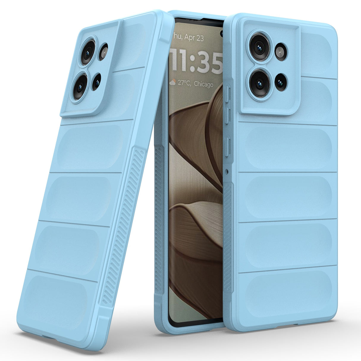 Eiderwood Motorola Edge 50 Case, Shockproof Soft Plastic Rugged Back Cover - Babyblue