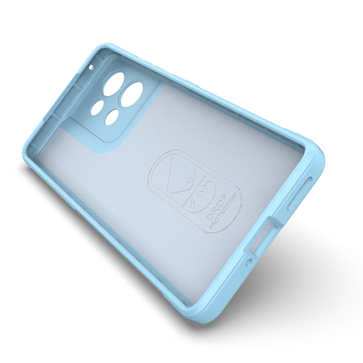 Eiderwood Motorola Edge 50 Case, Shockproof Soft Plastic Rugged Back Cover - Babyblue