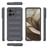 Eiderwood Motorola Edge 50 Case, Shockproof Soft Plastic Rugged Back Cover - Grey