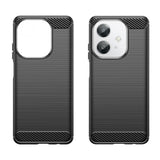 EIDERWOOD Oppo A60 / A40m / A40 Brushed Carbon Fiber Flexible Plastic Case - Black