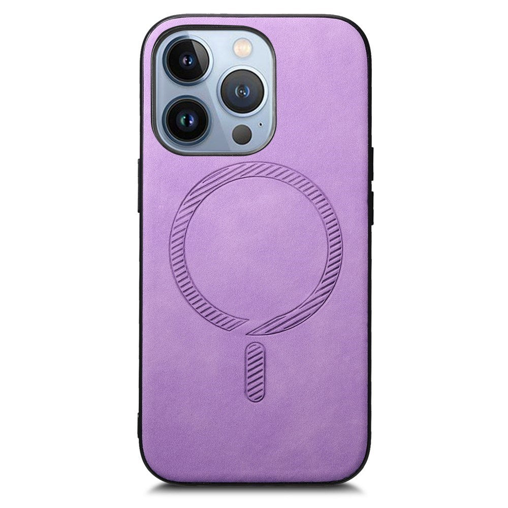 iPhone 16 Pro Leatherette Case - MagSafe Compatible - Purple