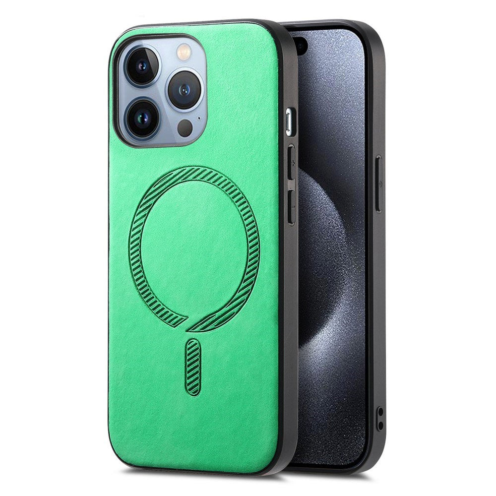 iPhone 16 Pro Max Leatherette Case - MagSafe Compatible - Green