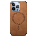 iPhone 16 Pro Max Leatherette Case - MagSafe Compatible - Brown