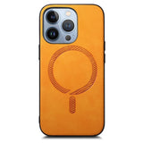 iPhone 16 Pro Max Leatherette Case - MagSafe Compatible - Yellow