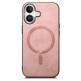 iPhone 16 Leatherette Case - MagSafe Compatible - Pink