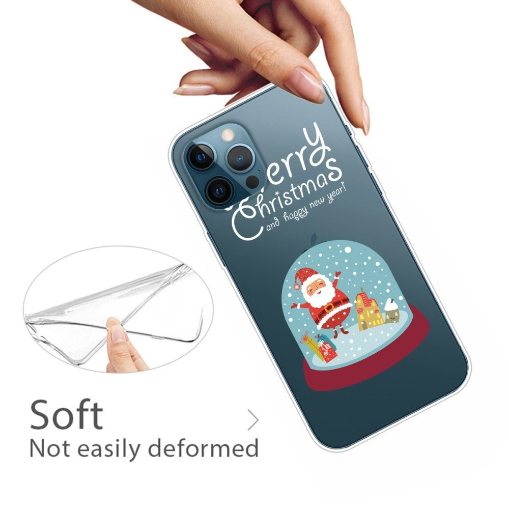 EIDERWOOD iPhone 16 Pro Max Flexible Plastic Christmas Case - Snow Globe with Santa Claus