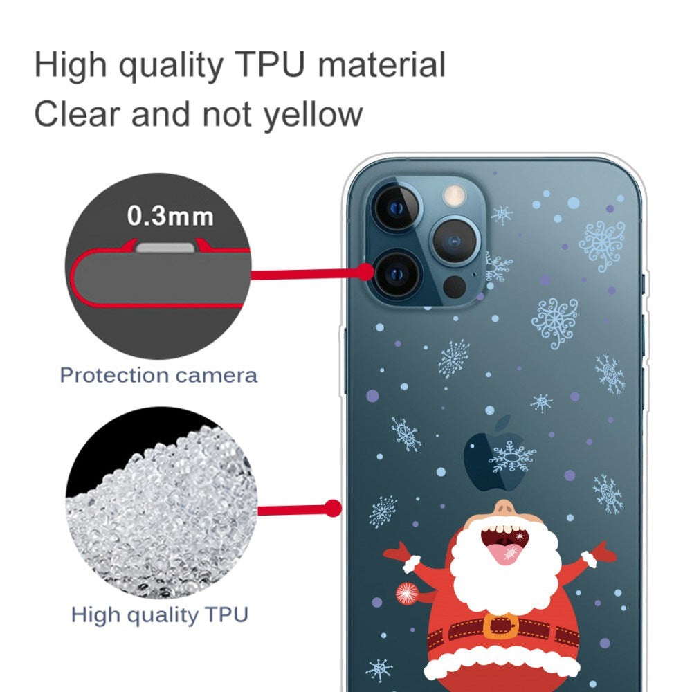 EIDERWOOD iPhone 16 Pro Flexible Plastic Christmas Case - Santa Claus & Snowflake