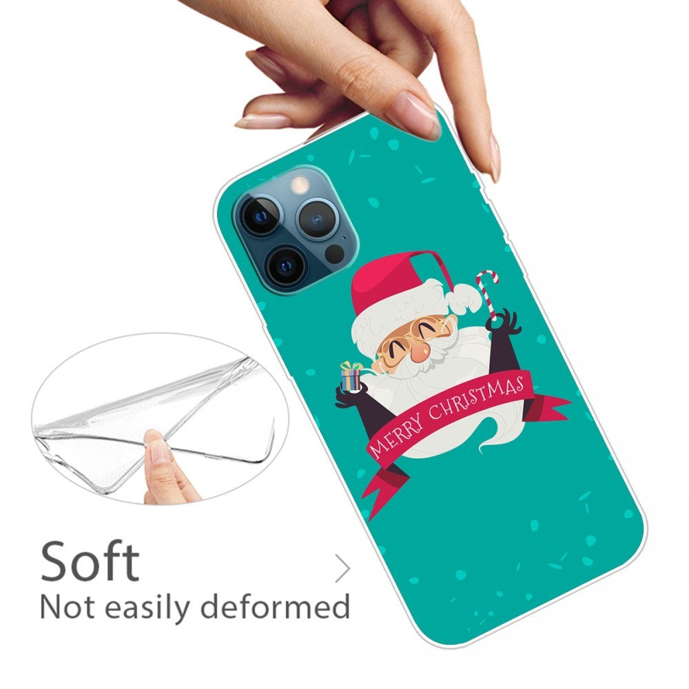 EIDERWOOD iPhone 16 Pro Max Flexible Plastic Christmas Case - Happy Santa Claus