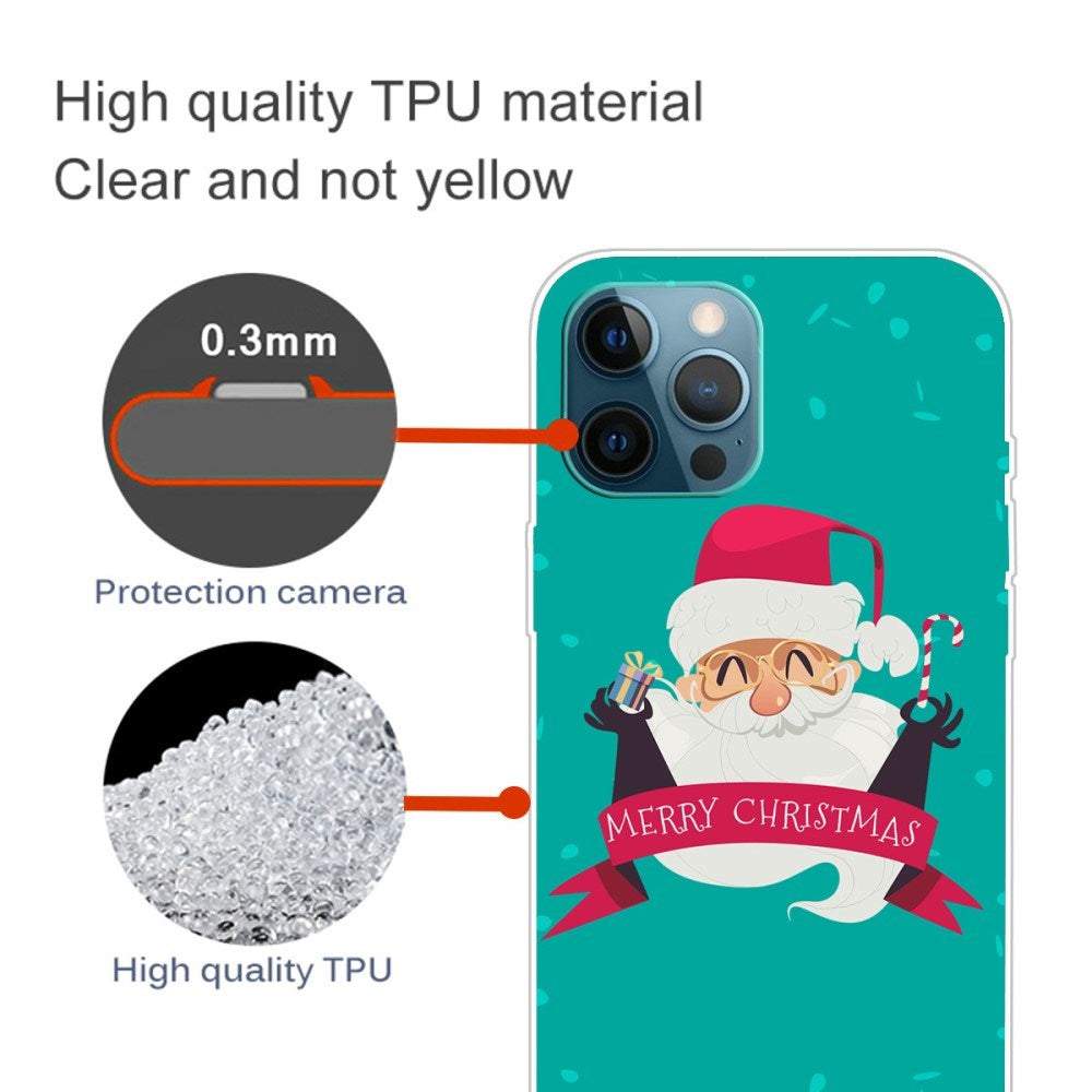 EIDERWOOD iPhone 16 Pro Max Flexible Plastic Christmas Case - Happy Santa Claus