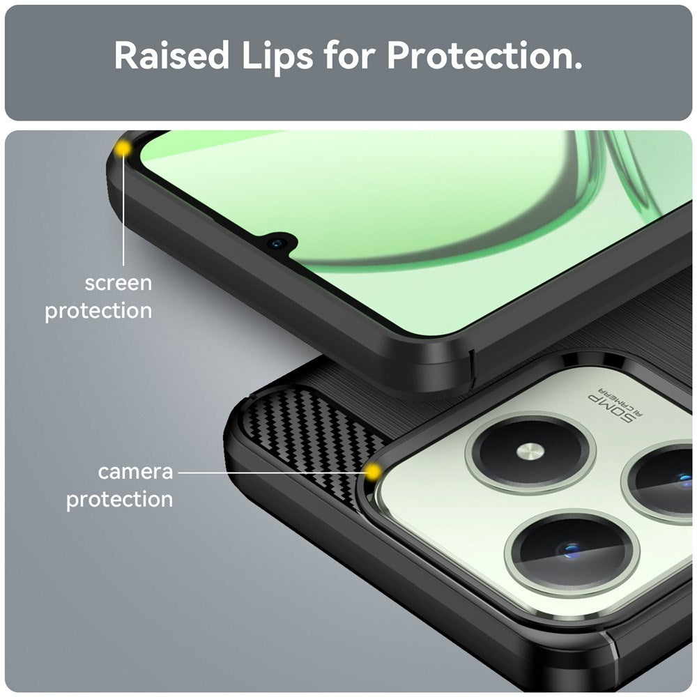 Realme Note 60x (4G) / C63 (4G) / C61 (4G) EIDERWOOD Carbon Fiber Case- Black