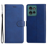 Motorola Edge 50 Wallet Flip Case in Leather with Wallet - Blue