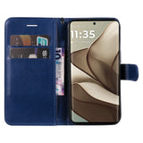 Motorola Edge 50 Wallet Flip Case in Leather with Wallet - Blue