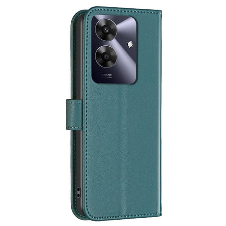 Realme Note 60 / 60x (4G) / C63 (4G) / C61 (4G) Faux Leather Case with Stand Function & Card Holder - Green