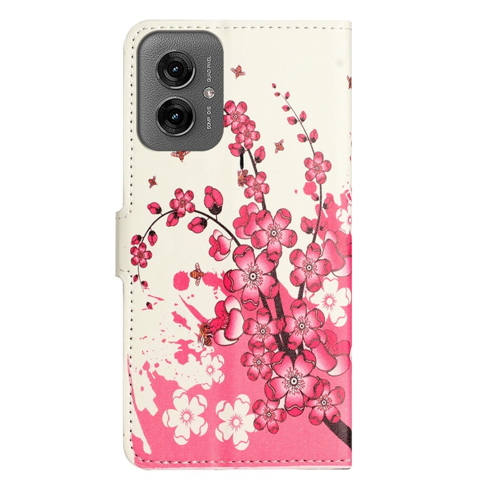 EIDERWOOD Motorola Moto G55 Flip Case with Card Holder and Stand Function - Flowers