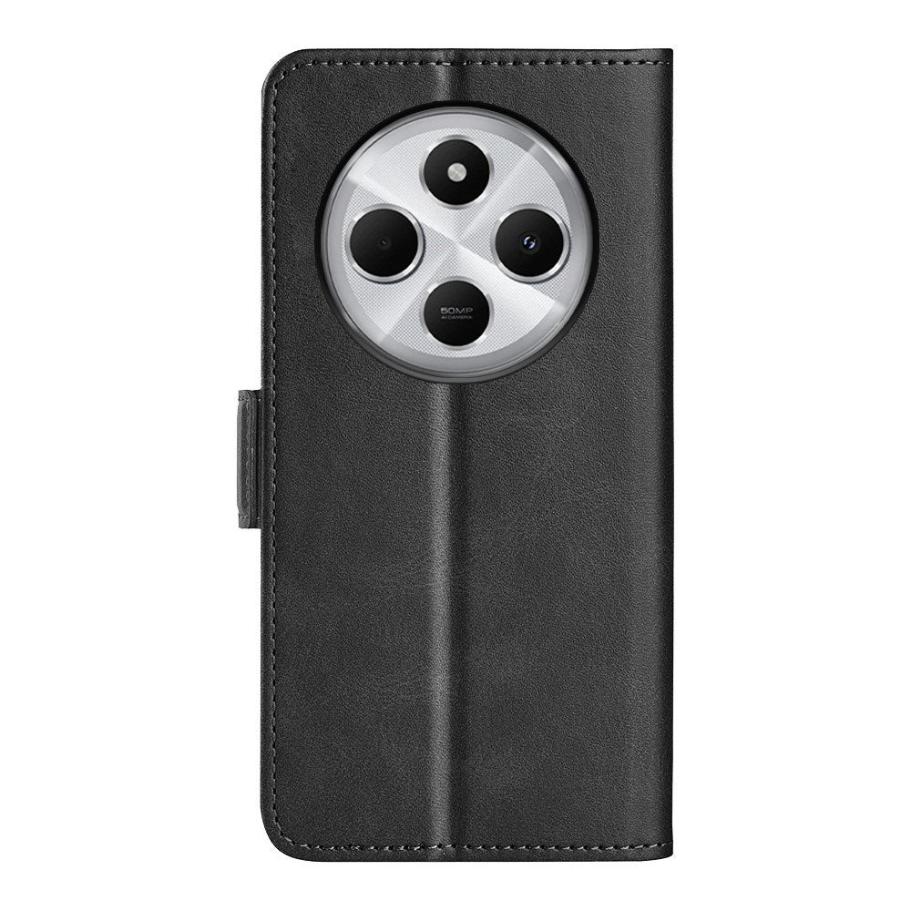 EIDERWOOD Xiaomi Redmi 14C / Poco C75 Faux Leather Flip Case with Cardholder & Stand Function - Black