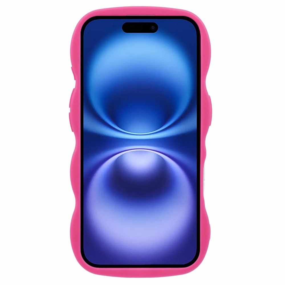 iPhone 16 EIDERWOOD Flexible Plastic Wavy Case - Pink