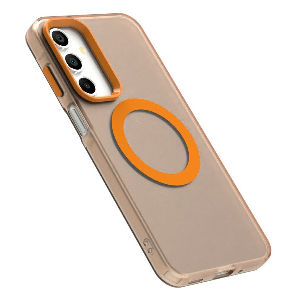 EIDERWOOD Samsung Galaxy A16 (4G/5G) Hybrid Plastic Case - MagSafe Compatible - Transparent / Orange