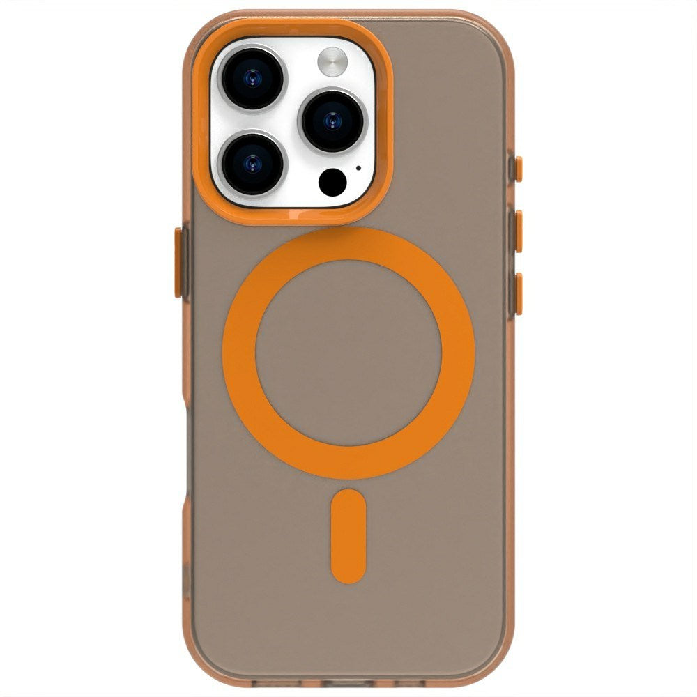 EIDERWOOD iPhone 16 Pro Hybrid Plastic Case - MagSafe Compatible - Transparent / Orange