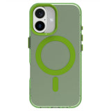 EIDERWOOD iPhone 16 Hybrid Plastic Case - MagSafe Compatible - Transparent / Green