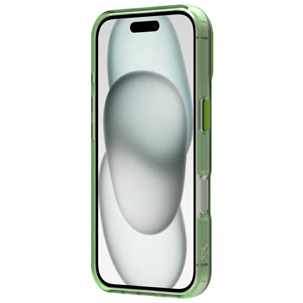 EIDERWOOD iPhone 16 Hybrid Plastic Case - MagSafe Compatible - Transparent / Green