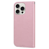 iPhone 16 Pro Faux Leather Flip Case with Character Design - Pink