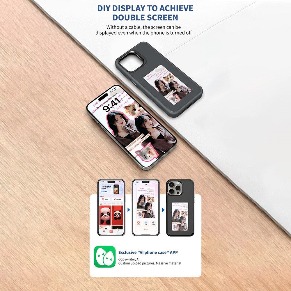 iPhone 16 Pro E-Ink Case  - Switchable Design - Black