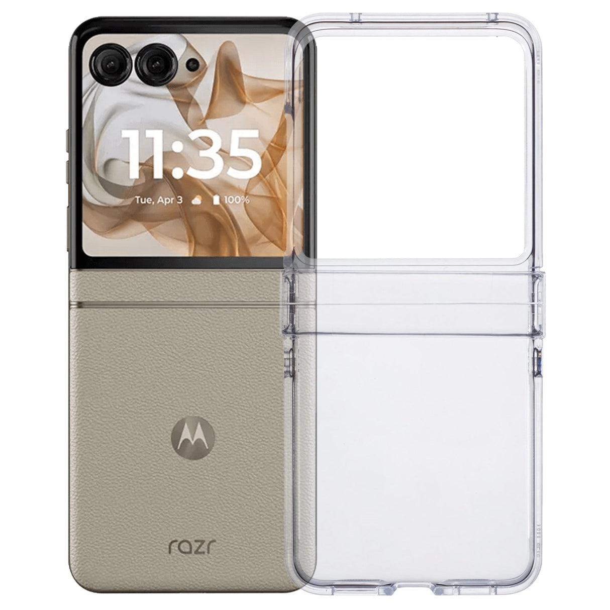 EIDERWOOD Motorola Razr 50 5G Crystal Clear Shockproof Flexible Plastic Case - Transparent