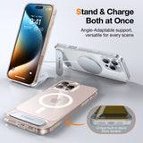 Torras iPhone 16 Pro Hybrid Case with Stand Function - MagSafe Compatible - Gjennomsiktig