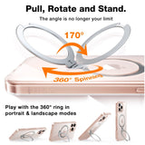 Torras iPhone 16 Pro Hybrid Plastic Case with Stand Function - MagSafe Compatible - Transparent