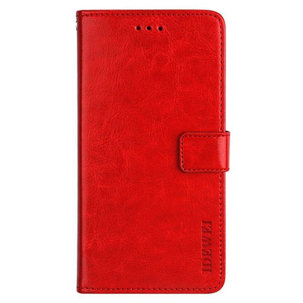 EIDERWOOD iPhone 16 Pro Max Faux Leather Flip Case with Wallet & Stand Function - Red