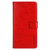 EIDERWOOD iPhone 16 Pro Max Faux Leather Flip Case with Wallet & Stand Function - Red