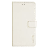 EIDERWOOD iPhone 16 Plus Faux Leather Flip Case with Wallet & Stand Function - White