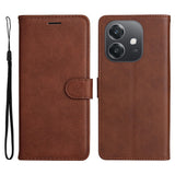 EIDERWOOD Oppo A60 / A40m / A40 Faux Leather Flip Case with Strap - Brown