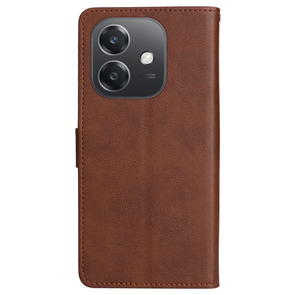 EIDERWOOD Oppo A60 / A40m / A40 Faux Leather Flip Case with Strap - Brown