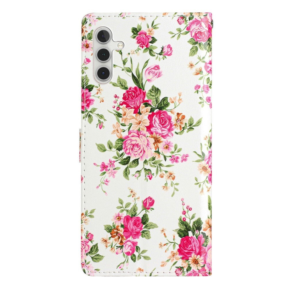 EIDERWOOD Samsung Galaxy S25+ (Plus) Flip Case with Card Holder & Strap - Flowers