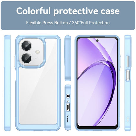 EIDERWOOD Oppo A60 / A40m / A40 Hybrid Plastic Case - Transparent / Blue