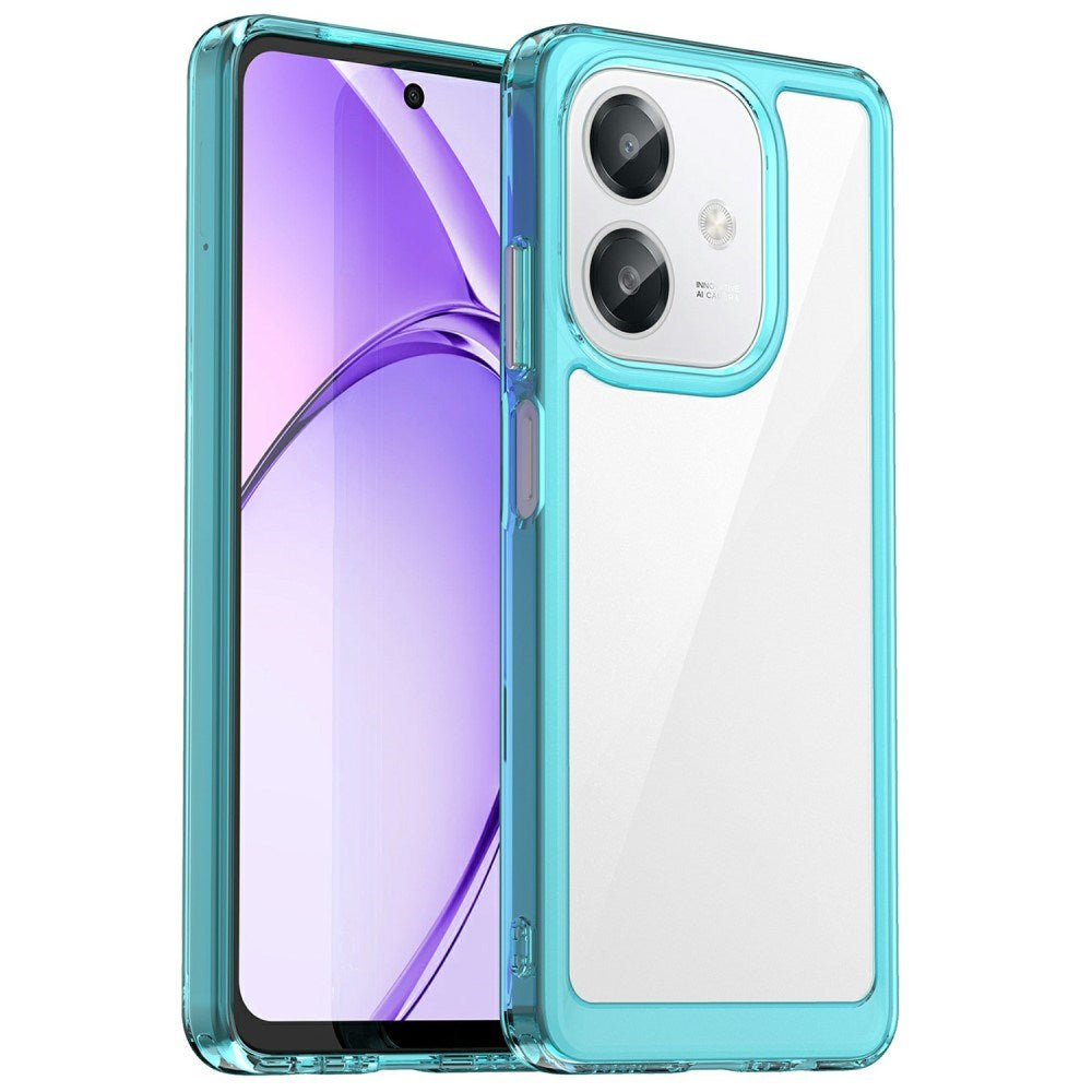 EIDERWOOD Oppo A60 / A40m / A40 Hybrid Plastic Case - Transparent / Turquoise