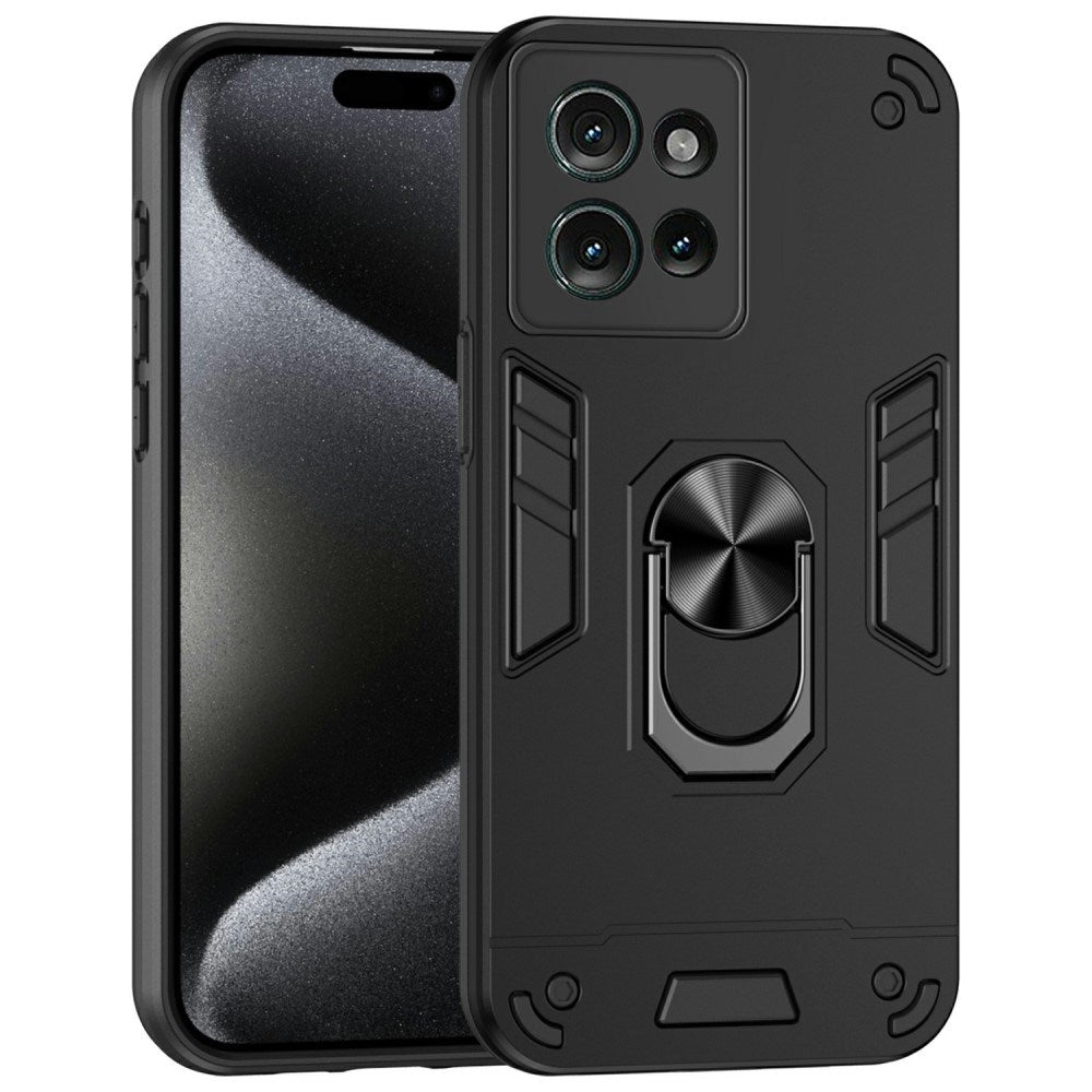 EIDERWOOD Motorola Edge 50 Tough Case w. Kickstand - Black