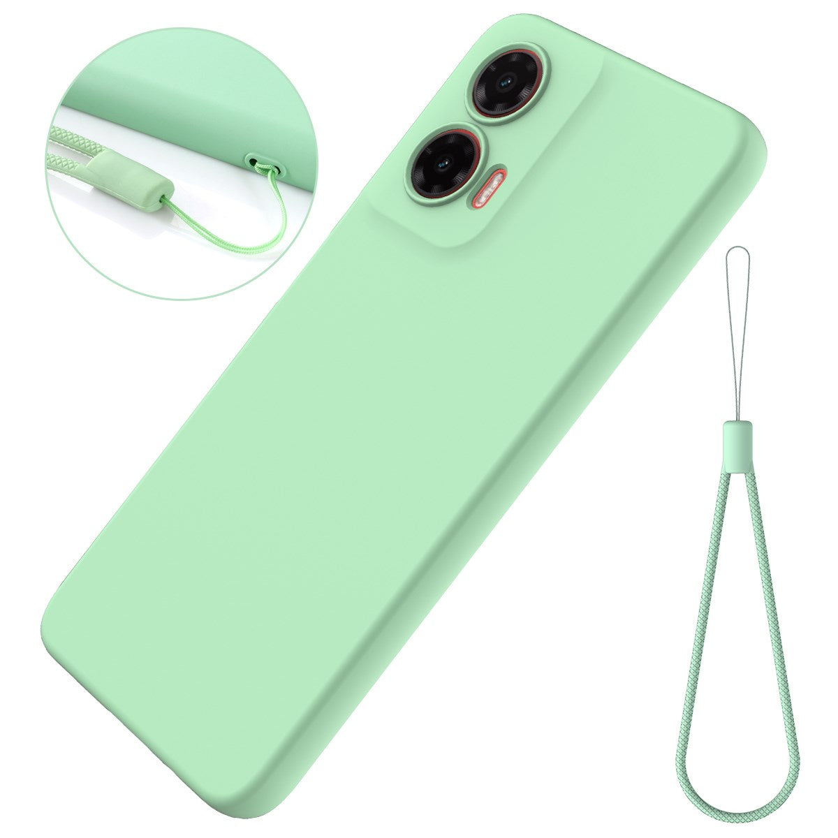 EIDERWOOD Motorola Moto G35 5G Silikone Case w. Strap - Green