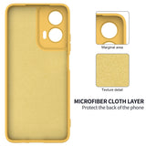 EIDERWOOD Motorola Moto G35 5G Silikone Case w. Strap - Yellow