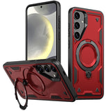 Samsung Galaxy S25/S24 Case with MagSafe Compatibility – Military-Grade Protection and Kickstand - Red