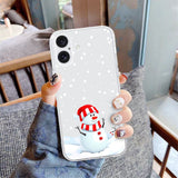 EIDERWOOD iPhone 16 Christmas Case Flexible Plastic - Snowman in the Snow