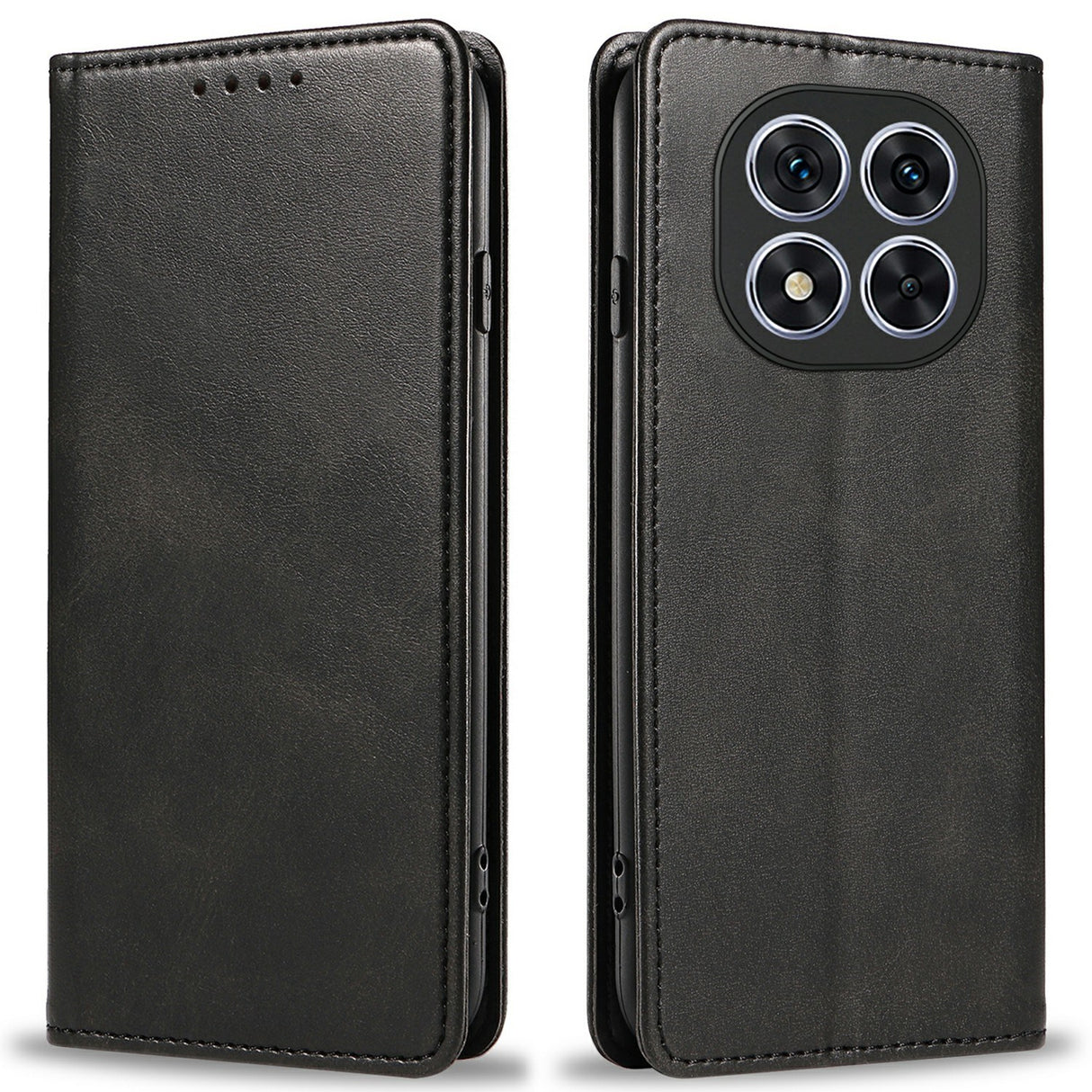 EIDERWOOD Xiaomi Redmi Note 14 Pro 5G Leatherette Case with Card Holder & Magnetic Closure - Black