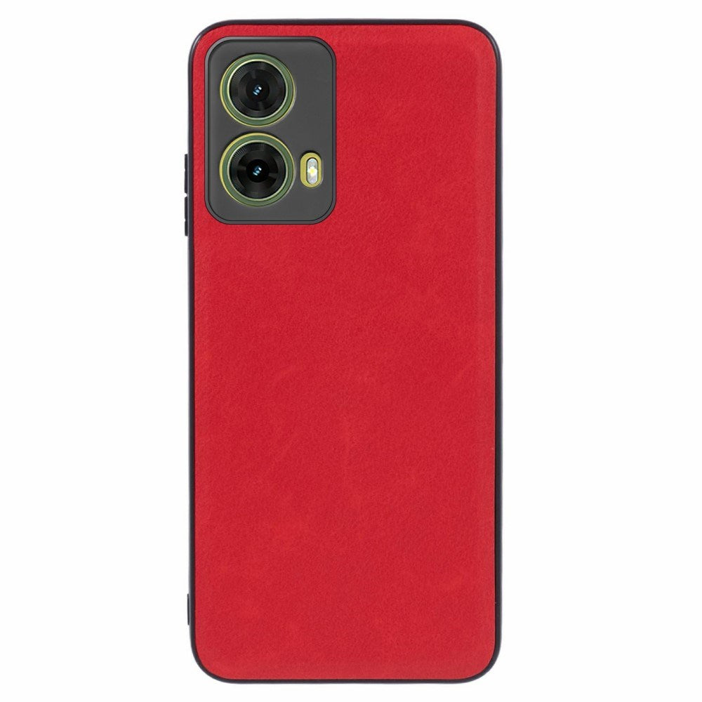 EIDERWOOD Motorola Moto G35 (5G) Leather Coated Flexible Plastic Case - Red