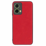 EIDERWOOD Motorola Moto G35 (5G) Leather Coated Flexible Plastic Case - Red