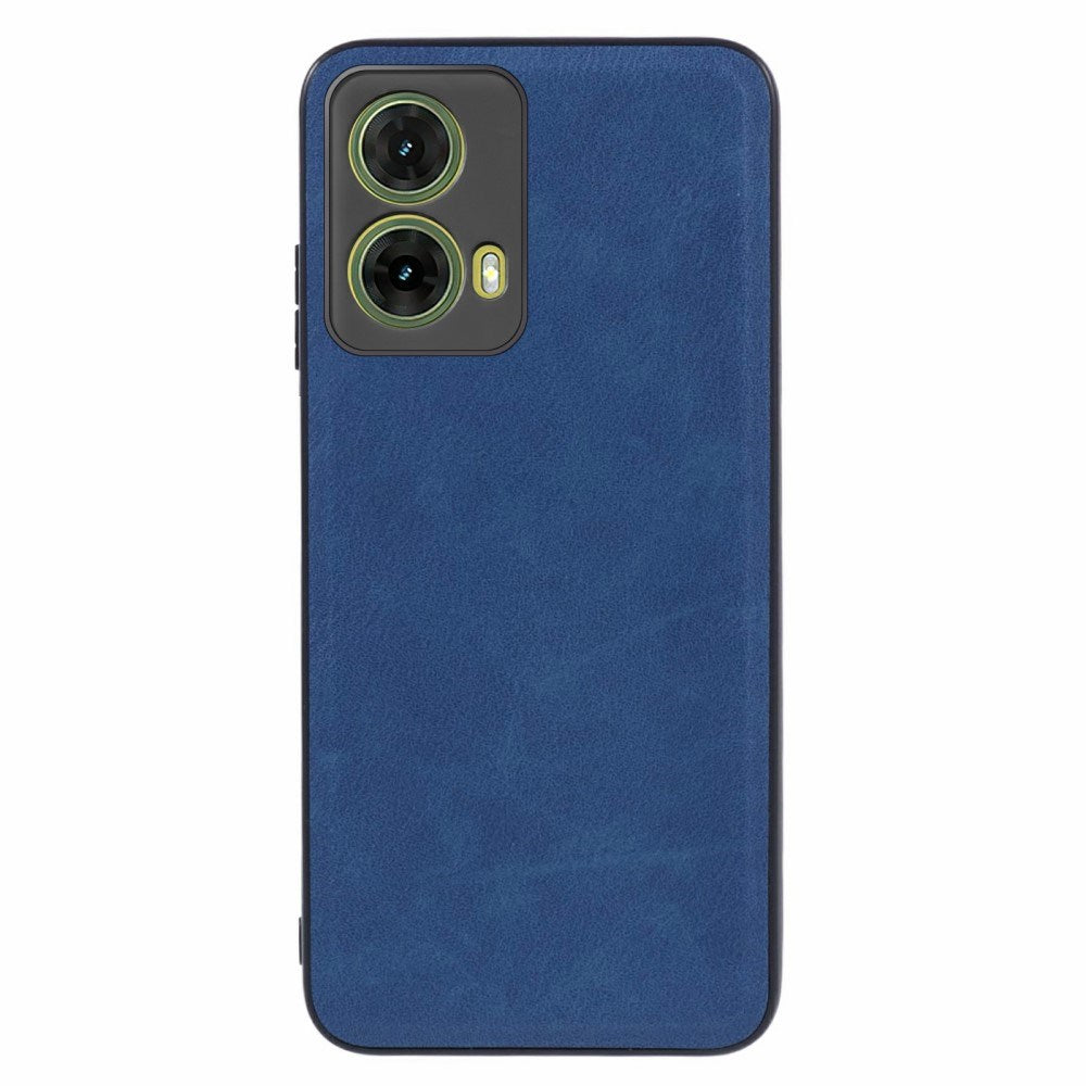 EIDERWOOD Motorola Moto G35 (5G) Leather Coated Flexible Plastic Case - Blue